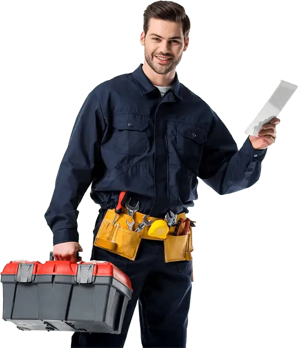 technician from emergency repair plumbers ready to service your plumbing needs